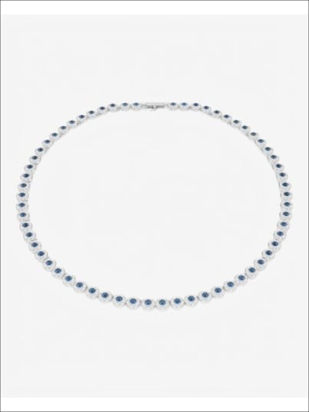 Swarovski Una Angelic Tennis Necklace Round Cut Rhodium Plated